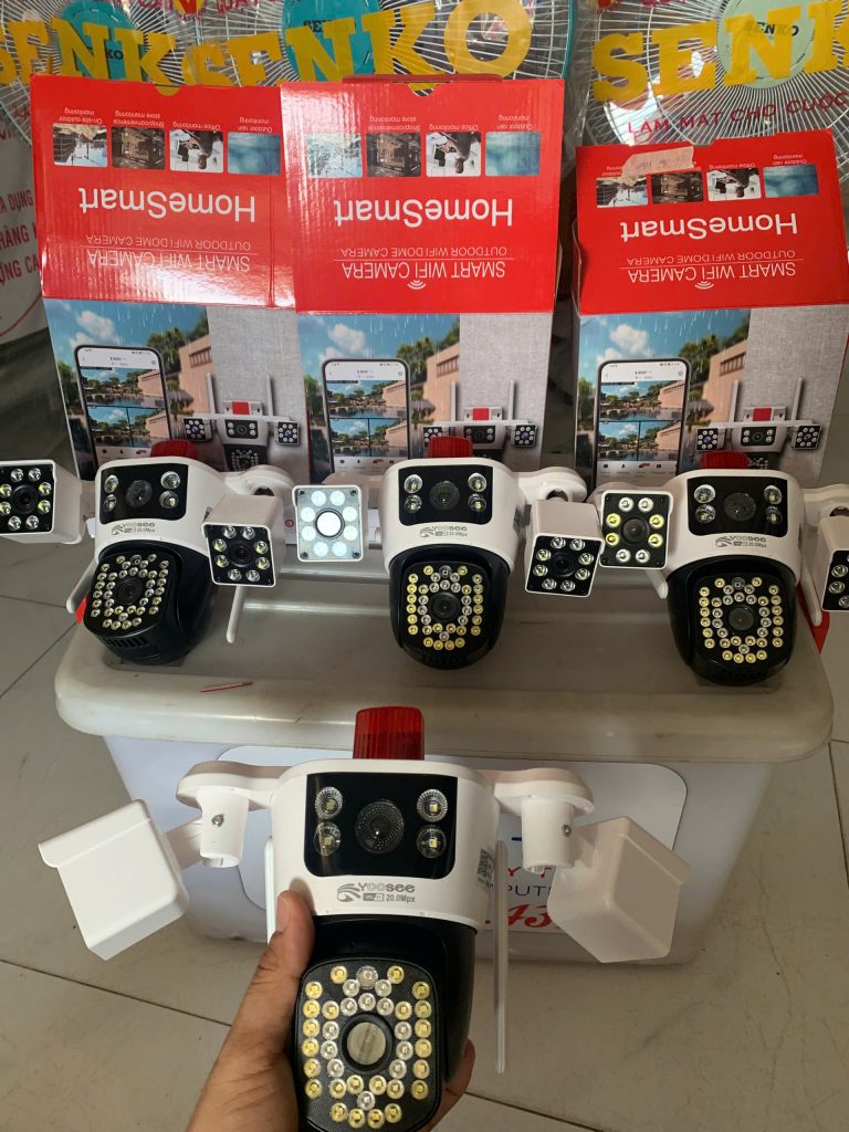 Camera Yoosee 4 mắt 3 khung hình tích hợp 3 camera trong 1 